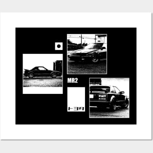 TOYOTA MR2 MK1 Black 'N White Archive (Black Version) Posters and Art